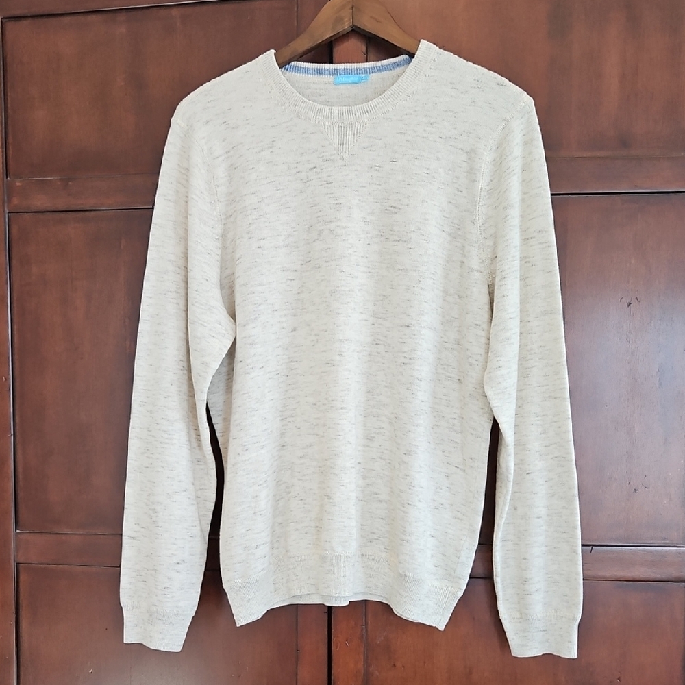 J. McLaughlin Luke Crew Neck Sweater, 100% Cotton, Size Large